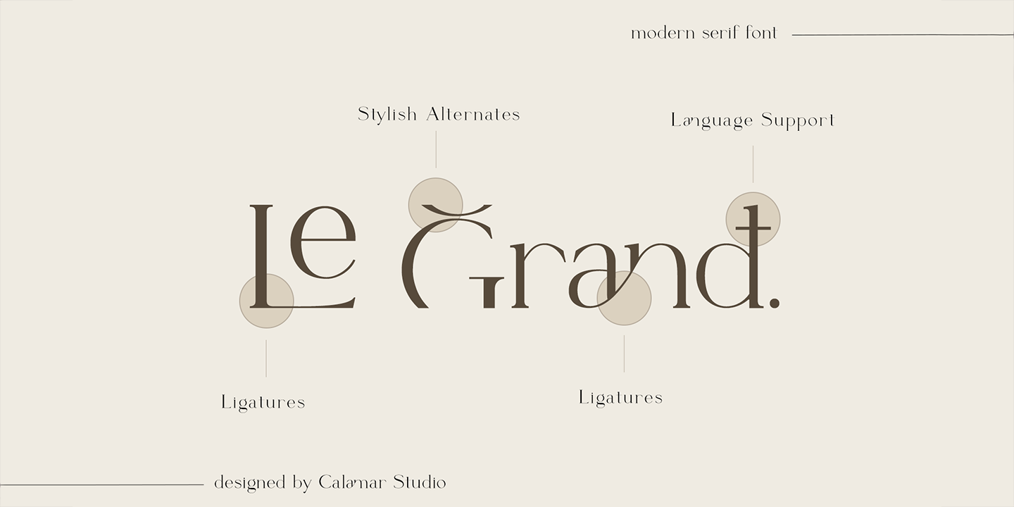 Beispiel einer Le Grand Italic-Schriftart